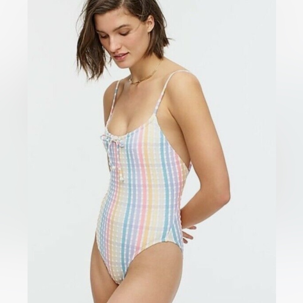 J. Crew Rainbow Gingham Seersucker Suit